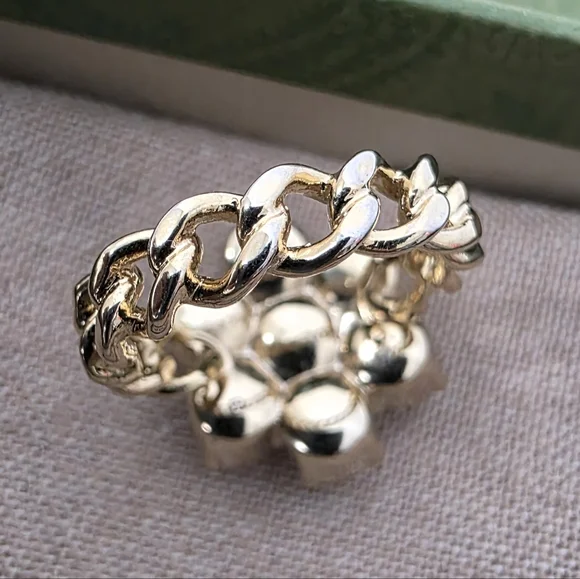 Auth Gucci Pearl Double GG Ring - Picture 8 of 9
